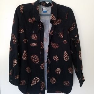 KAVU pinecone button up shirt